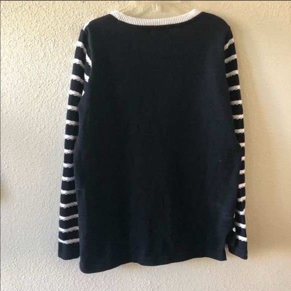 Liz Claiborne Black and White Striped Sweater - Picture 4 of 4